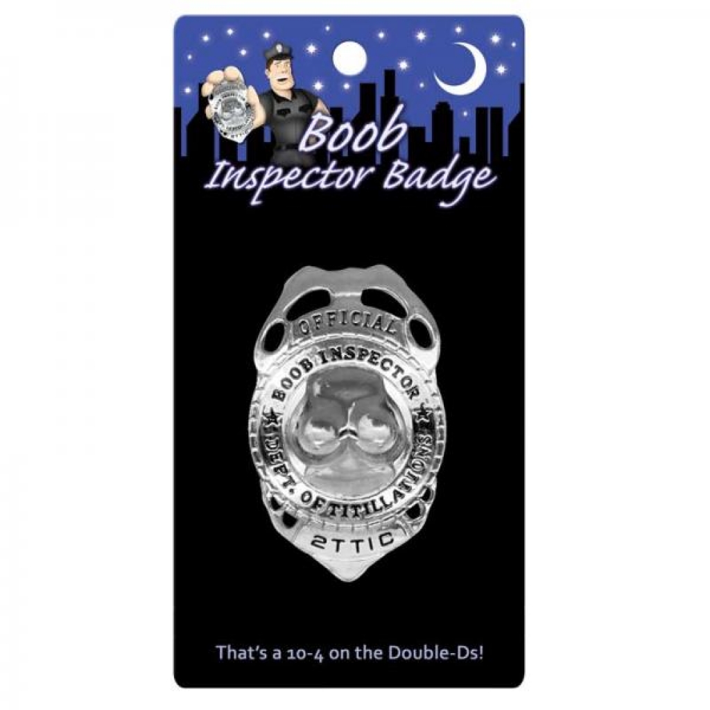 Official Boob Inspector Badge - Silver