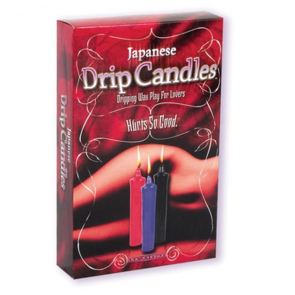 Japanese Drip Candles - Red, Purple, Black