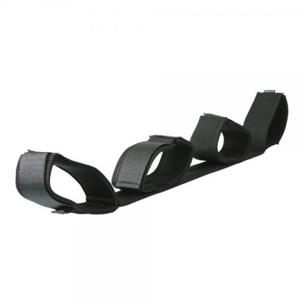 Bondage Bar with Neoprene Velcro Cuffs - 24 inches Black