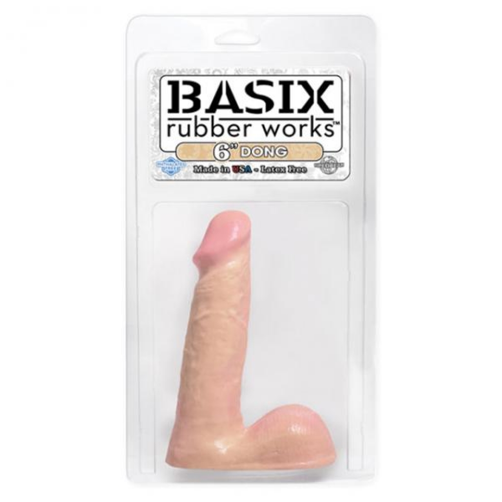 Basix Rubber Works 6 Inch Dong - Beige