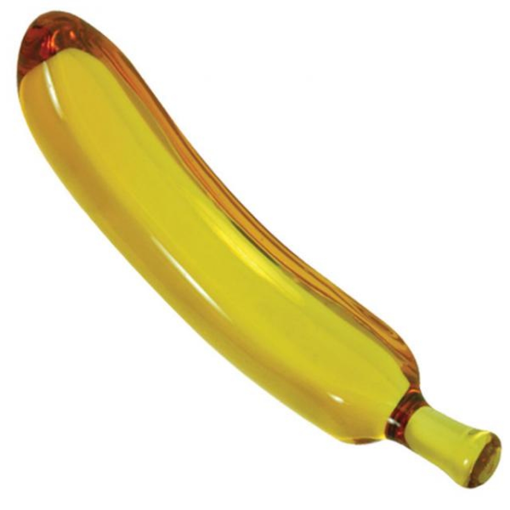 Amber Banana Glass Gem - Yellow