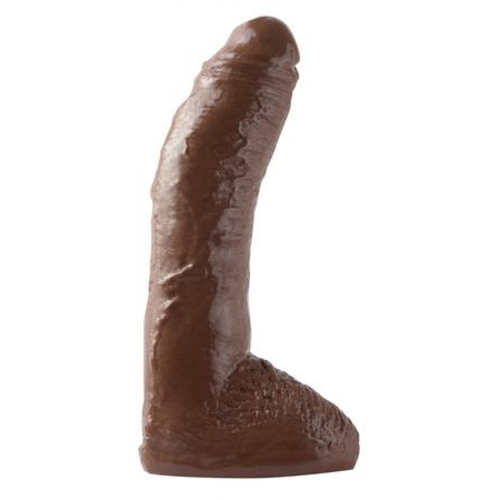 Basix Rubber 10 inches Fat Boy Dildo - Brown