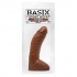 Basix Rubber 10 inches Fat Boy Dildo - Brown