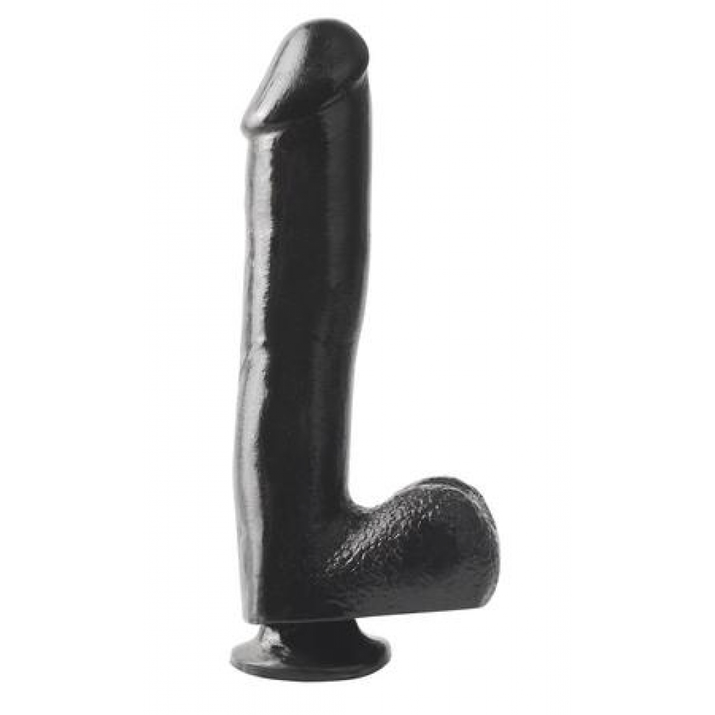 Basix Rubber 10in. Dong With Suction Cup - Black