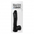 Basix Rubber 10in. Dong With Suction Cup - Black