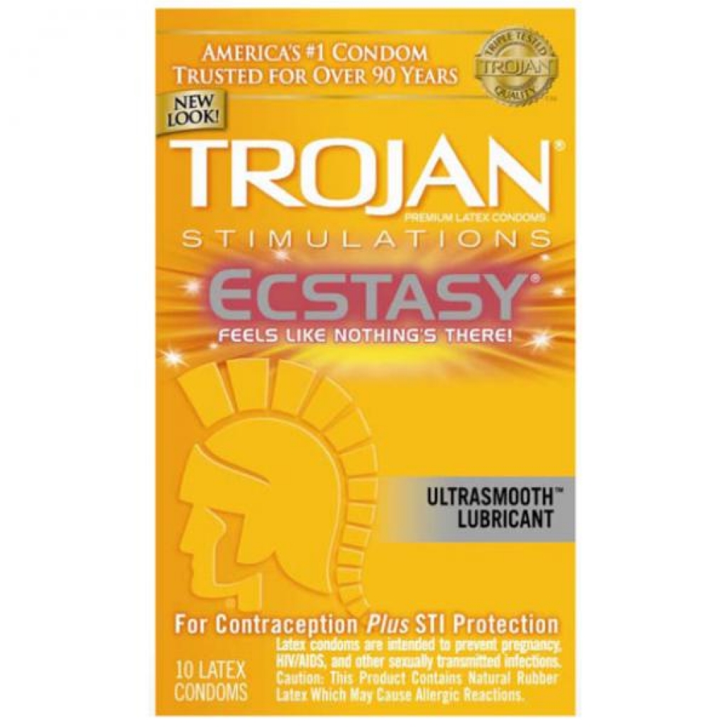 Trojan Ecstasy Ultra Ribbed Condoms with UltraSmooth Lubricant