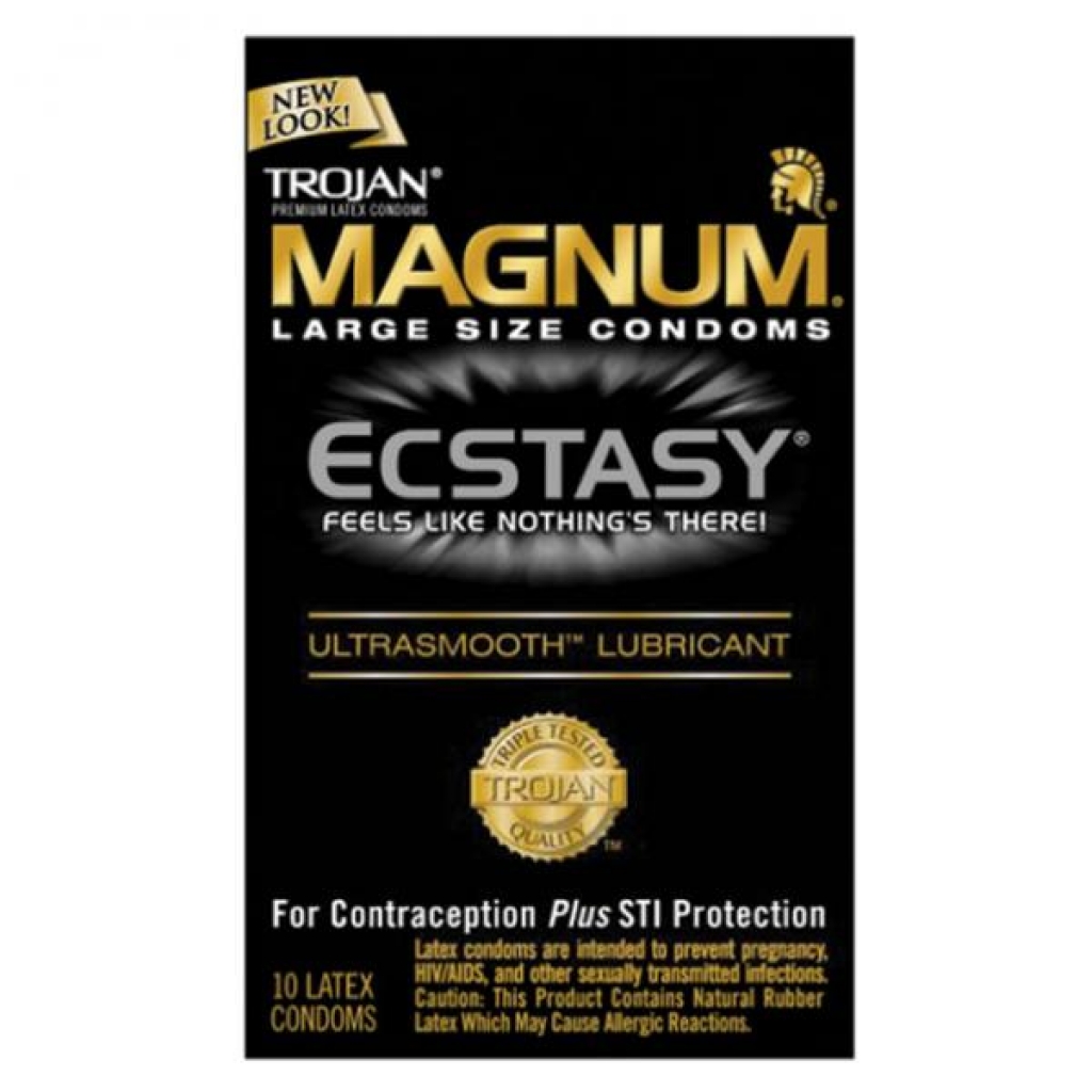 Enhanced Trojan Ecstasy Magnum Condoms with UltraSmooth Lubricant