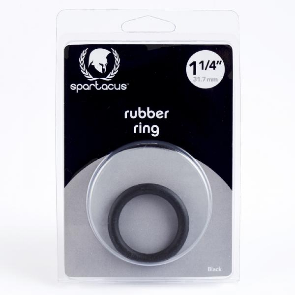 Spartacus Rubber Cock Ring - 1.25 inches - Black