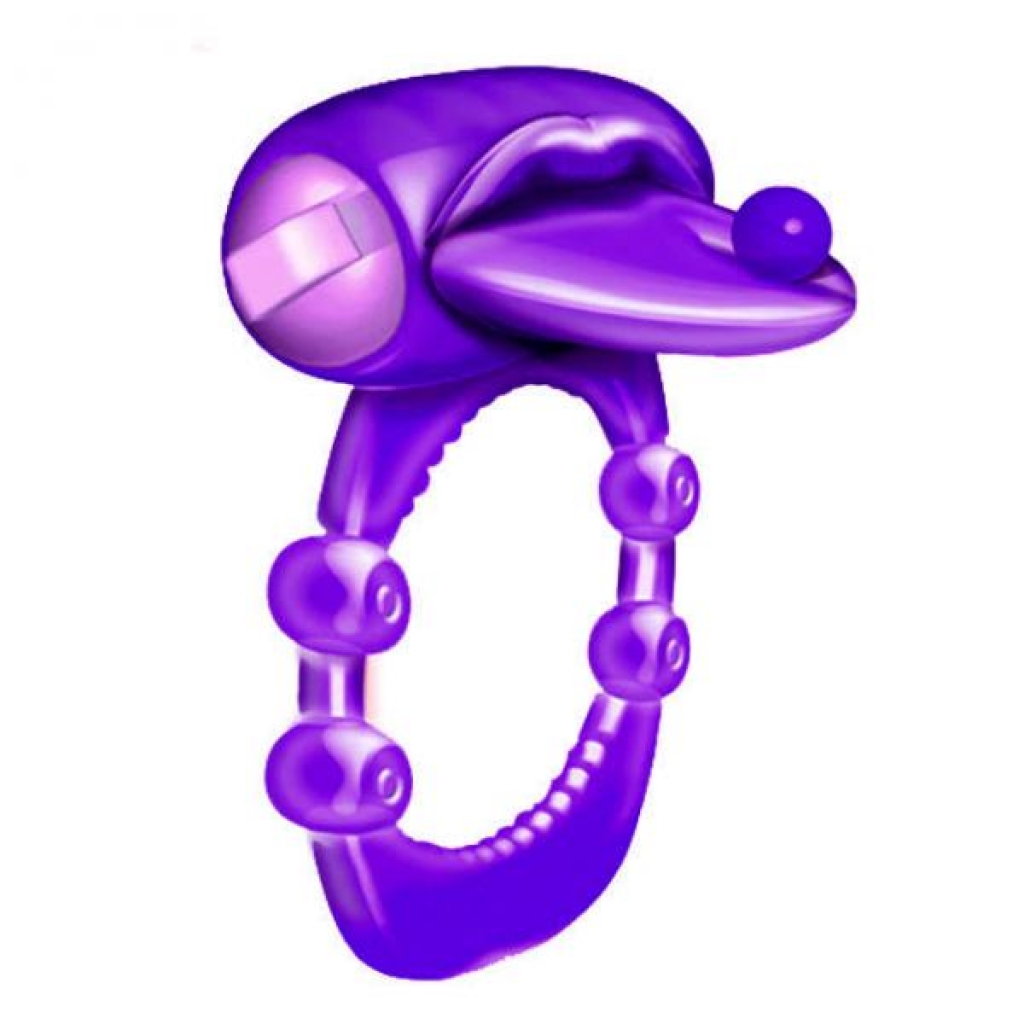 Xtreme Vibe Purple Pierced Tongue Pleasure Ring