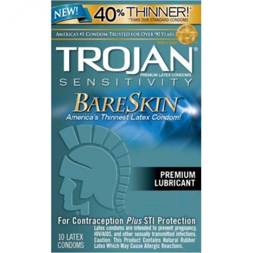 Trojan Bare Skin Lubricated Condoms - 10 Pack