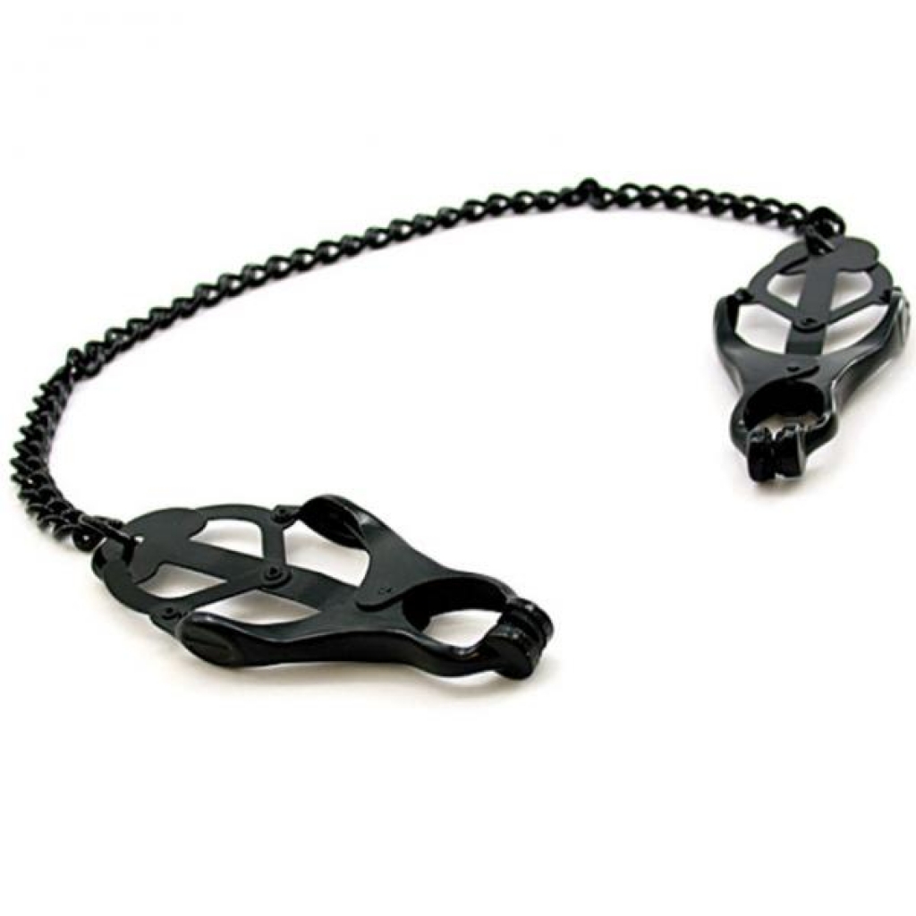 H2H Nipple Clamps Jaws W/chain (Black)