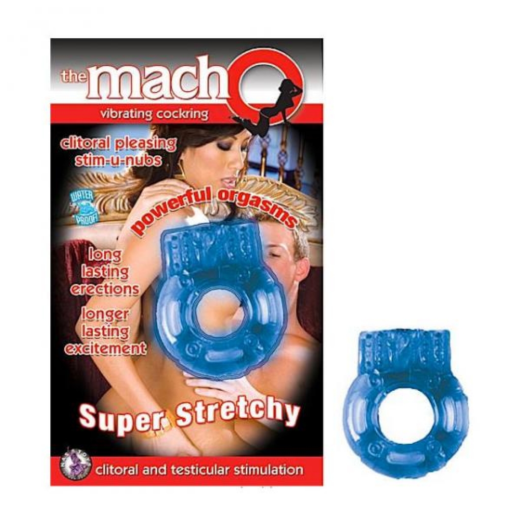 Macho Vibrating Cockring - Blue