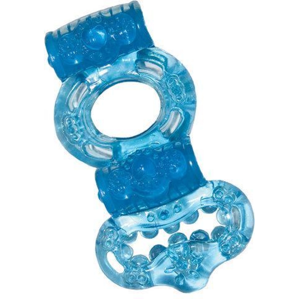 Double Power Cock and Ball Ring - Blue