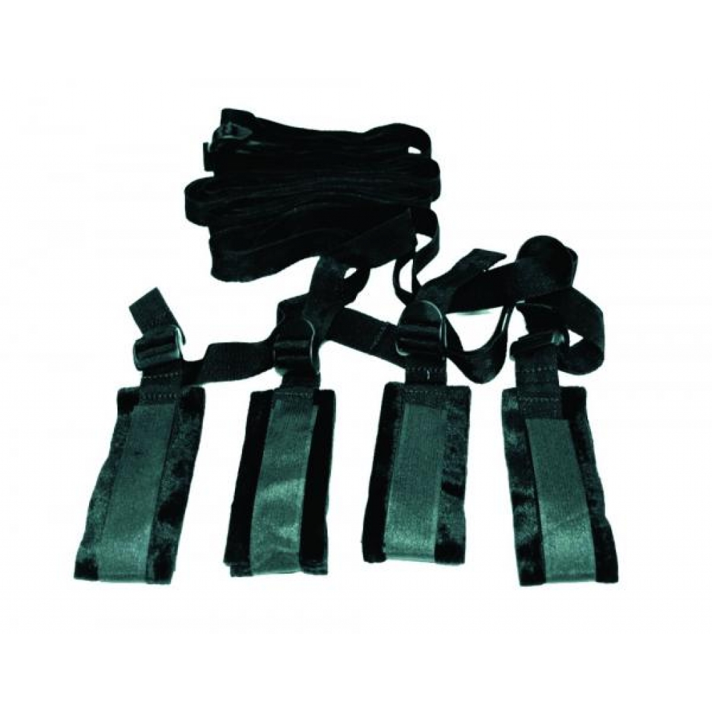 Bed Bondage Restraint Kit - Black