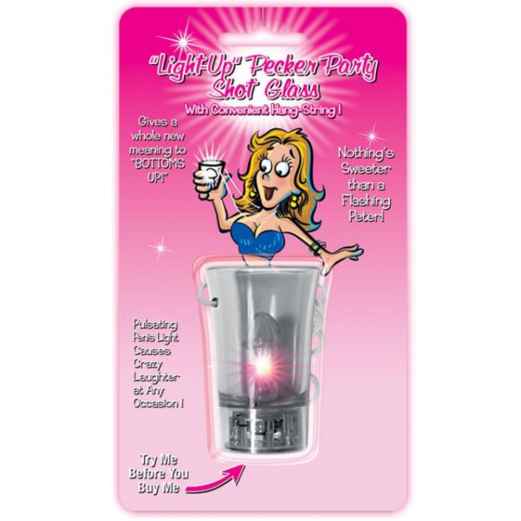 Light Up Pecker Party Shot Glass - Clear