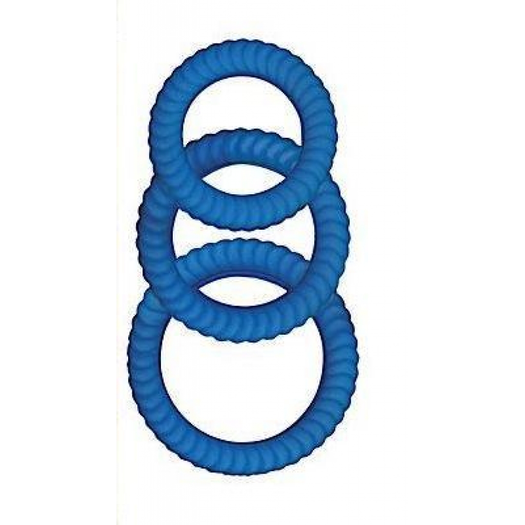 Ram Ultra Silicone Cocksweller Cock Rings - Blue