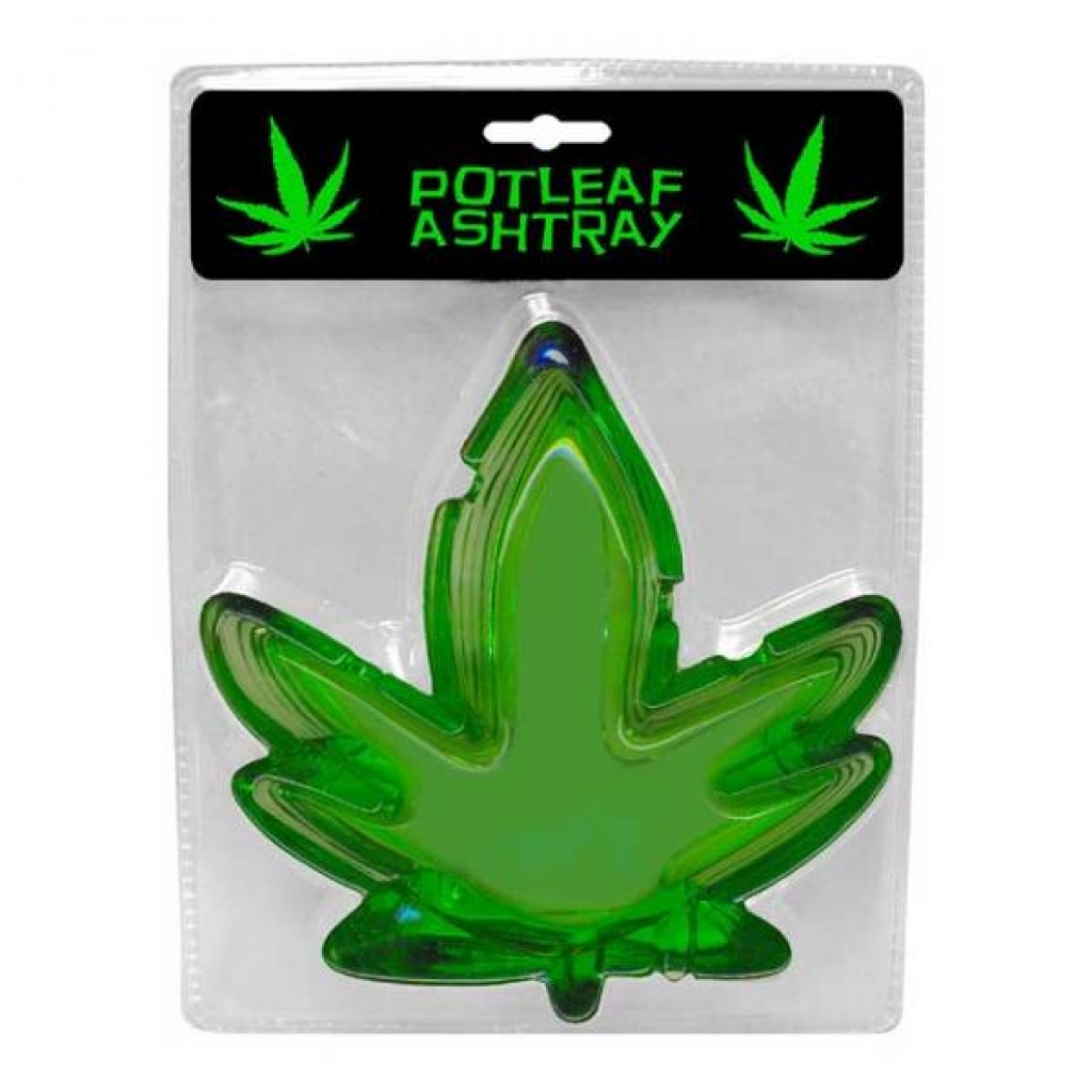 Pot Leaf Ash Tray - Green