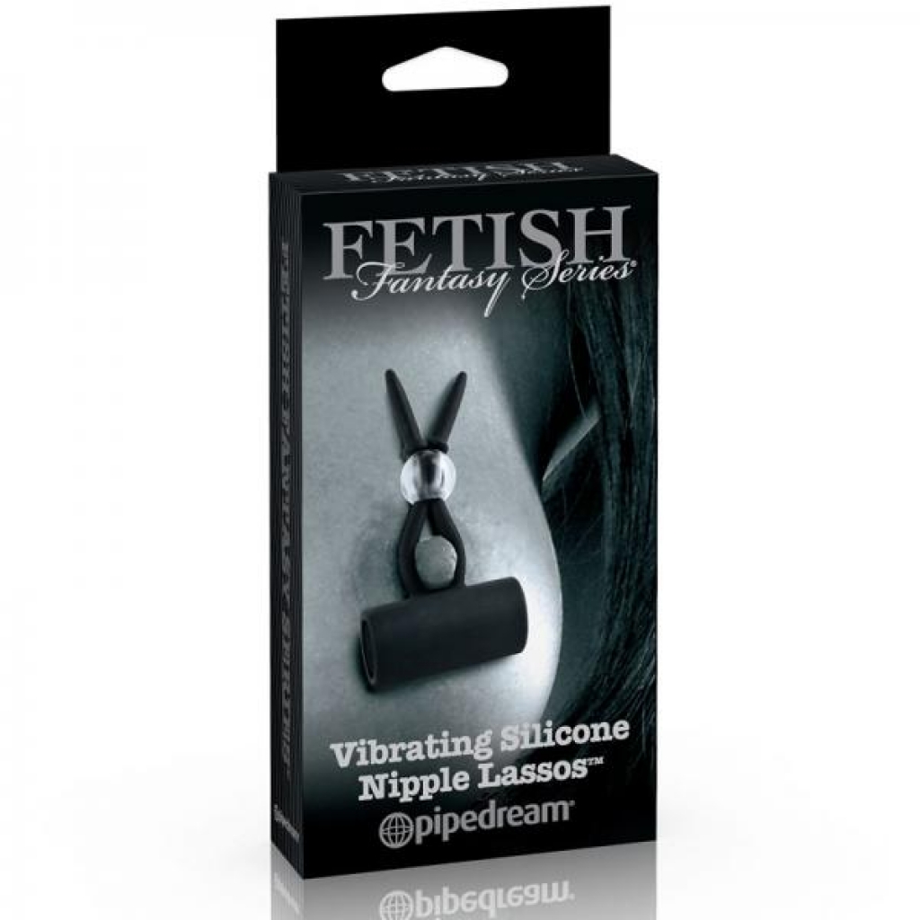 Fetish Fantasy Limited Edition Vibrating Silicone Nipple Lassos - Black