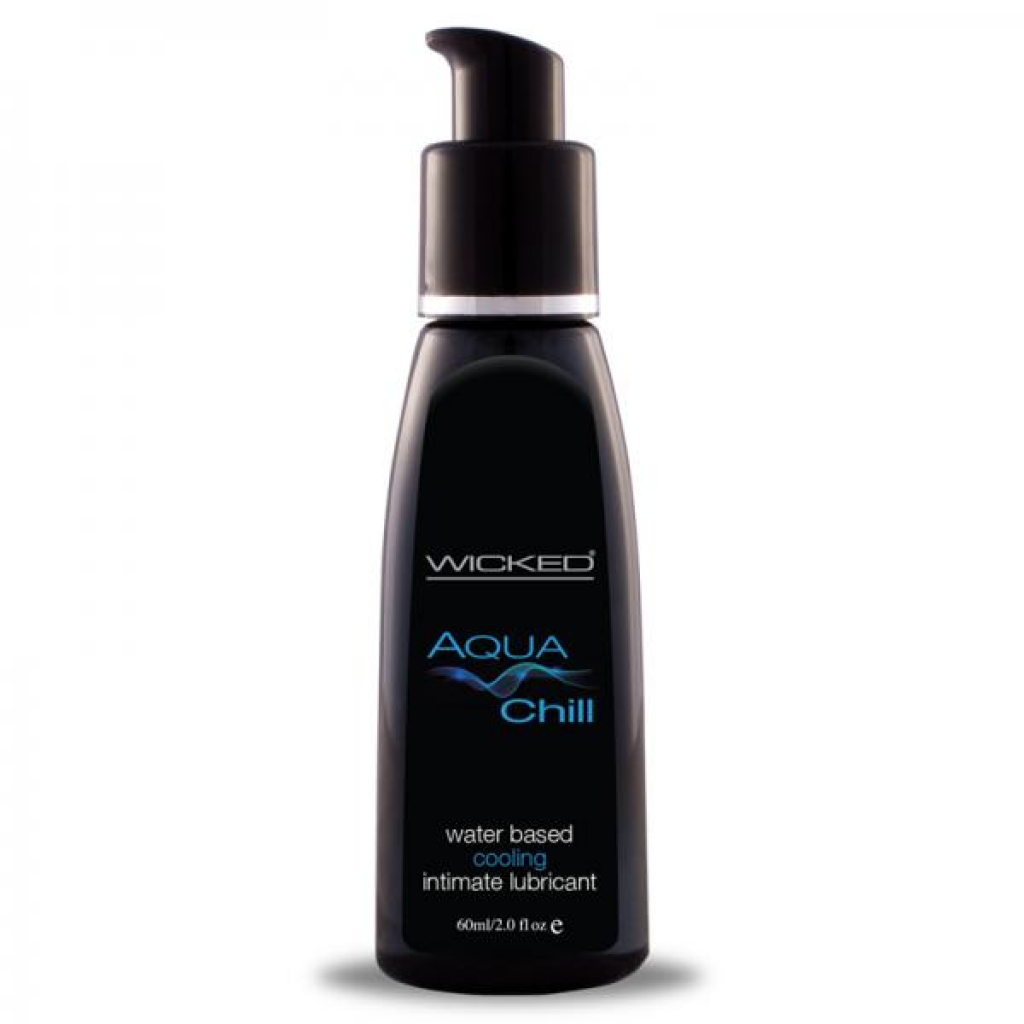 Wicked Aqua Chill Water-Based Cooling Sensation Lubricant - 2 oz