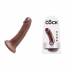 King Cock 6-Inch Dildo - Brown