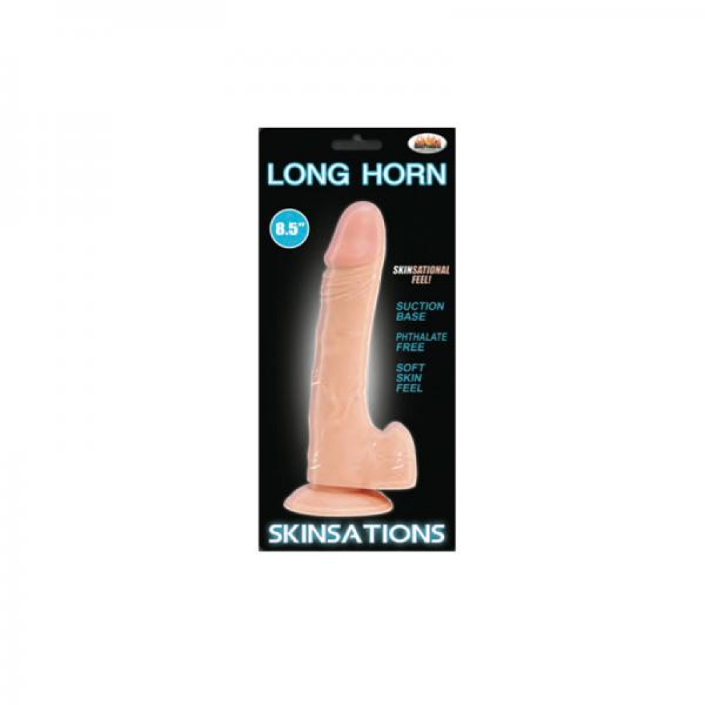 Skinsations Realistic Long Horn Dildo - Beige