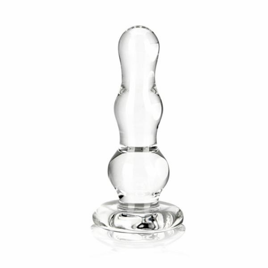 Graduated Glass Butt Plug - Clear 4 Inches