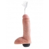 King Cock 8 inches Squirting Dildo with Balls - Beige