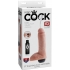 King Cock 8 inches Squirting Dildo with Balls - Beige