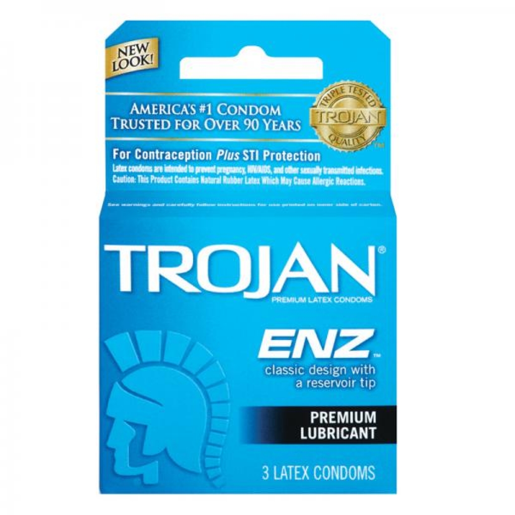 Trojan ENZ Lubricated Condoms - 3 Pack Clear