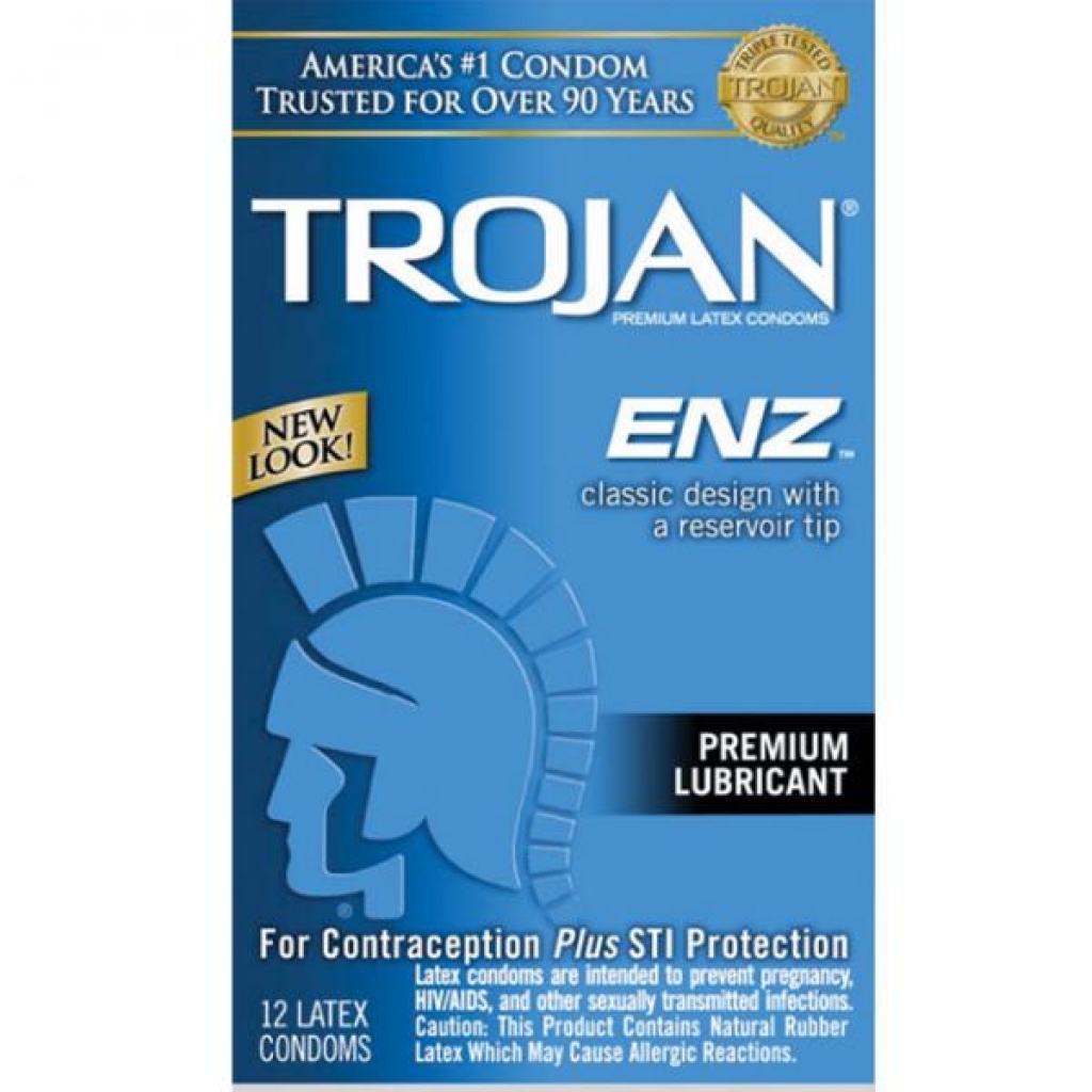 Trojan-Enz Lubricated Condoms - Clear (12 Pack)