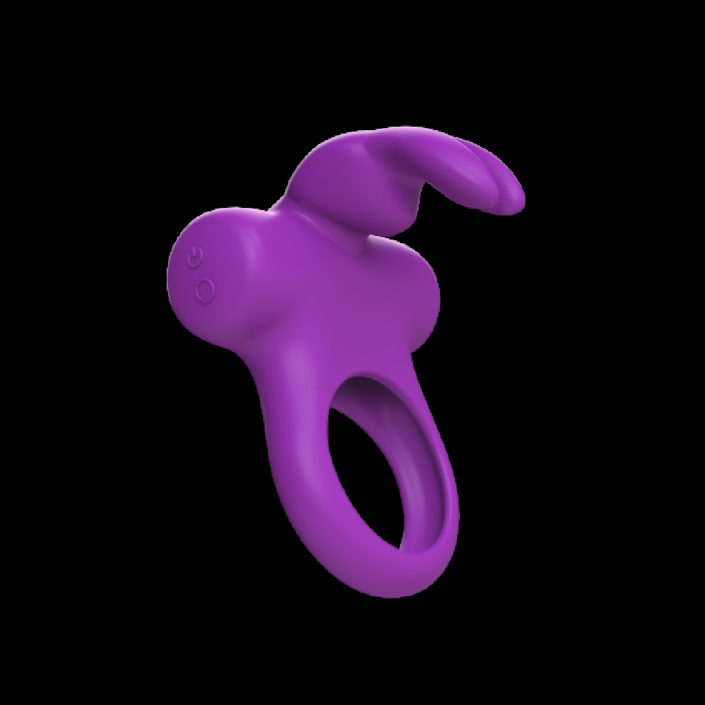 Frisky Bunny Vibrating Ring - Purple