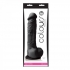 Colours Pleasures 8 Inch Silicone Dildo - Black