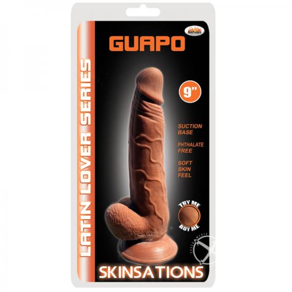 Latin Lover Guapo Dildo - 9 Inches Brown