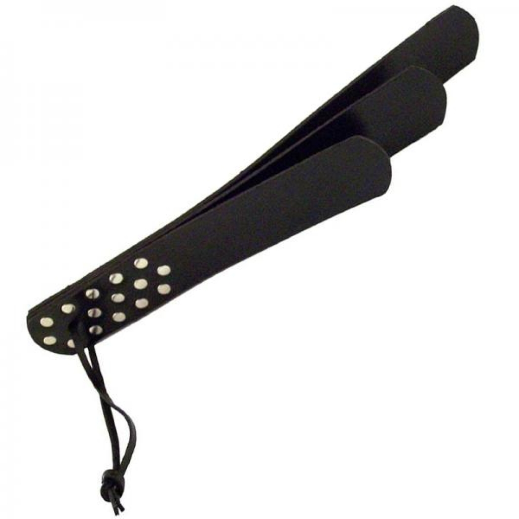 Rouge Leather Three Straps Paddle - Black