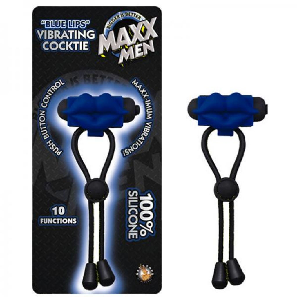 Maxx Men Blue Lips Vibrating Cocktie for Enhanced Pleasure