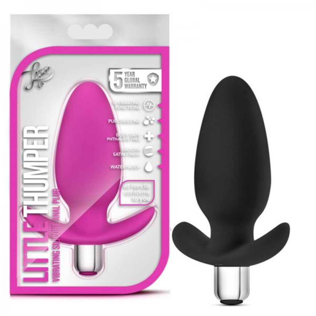 Luxe Little Thumper - Waterproof Anal Plug - Black