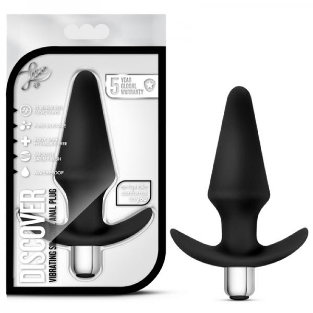 Luxe - Discover - Black Medium Silicone Anal Plug