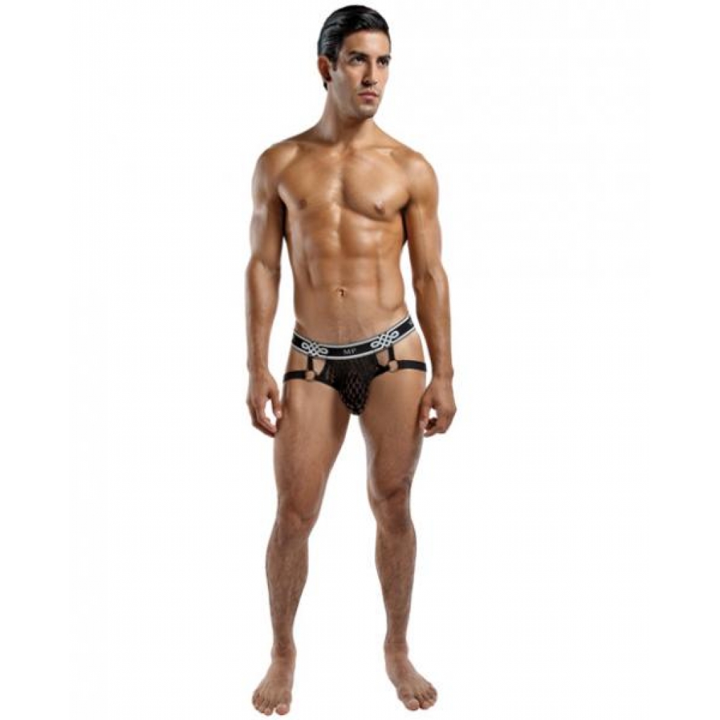 Peep Show Jock Strap Ring - Black S/M