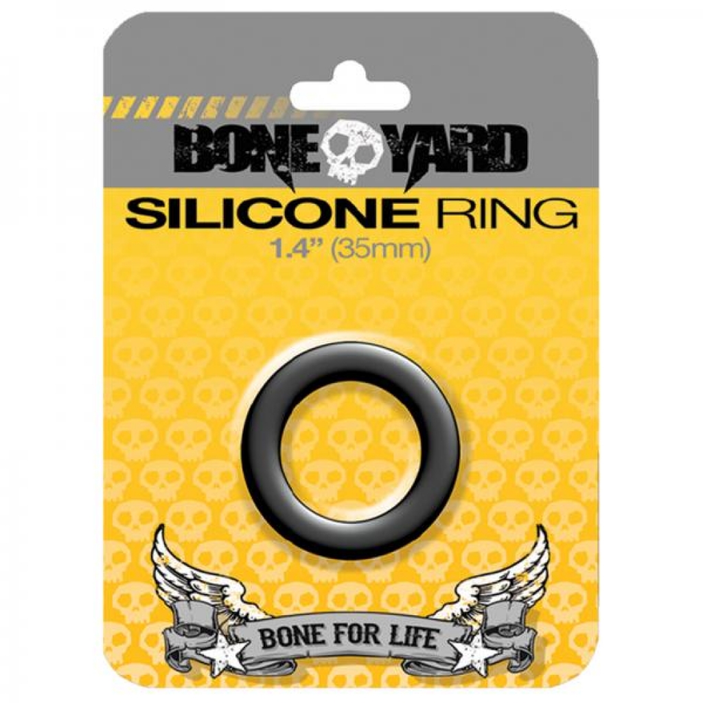 Boneyard Silicone Ring - 1.4 Inches - Black