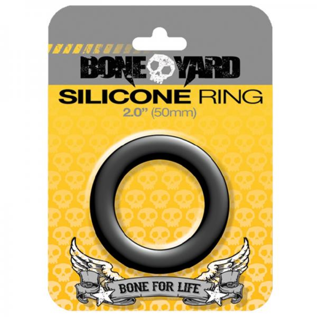 Boneyard Silicone Cock Ring - 2 Inches Black