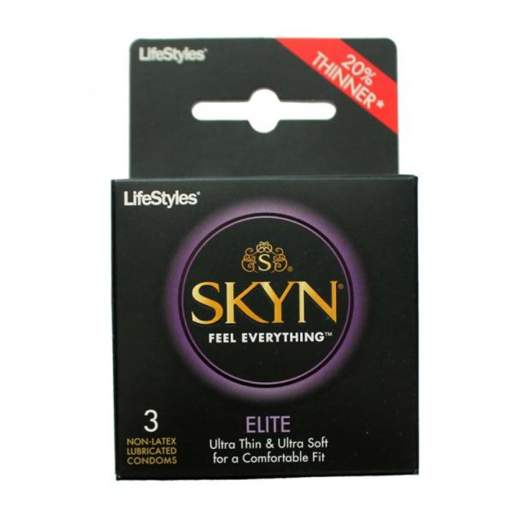 Lifestyles Skyn Elite Non-Latex Lubricated Condoms - 3 Pack