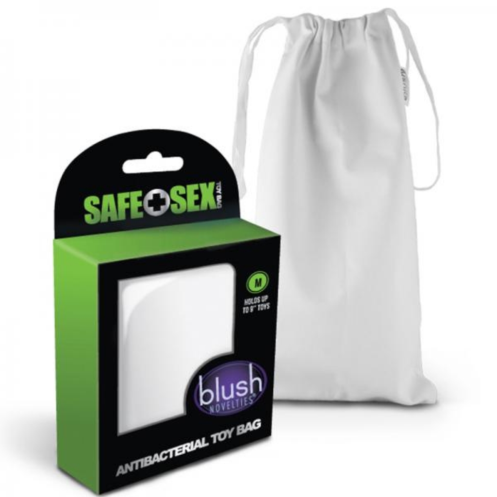 Safe Sex Antibacterial Toy Bag - Medium White