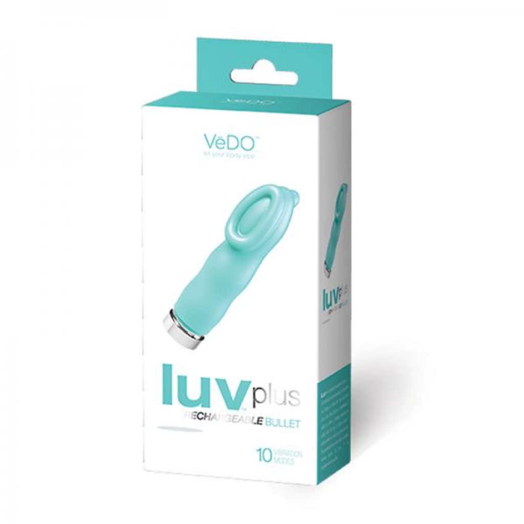 Vedo Luvplus Rechargeable Vibe - Tease Me Turquoise Blue