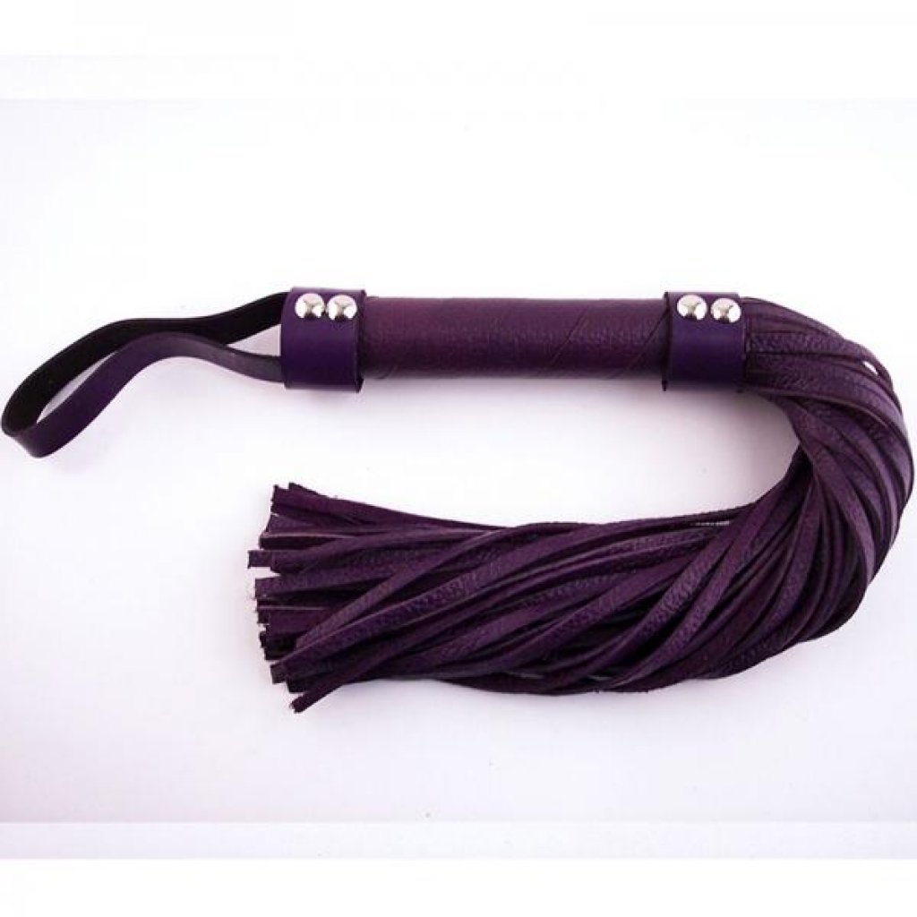 Rouge H-style Leather Flogger - Purple