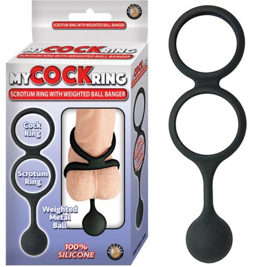 My Cock Ring Scrotum Ring with Weighted Ball - Enhanced Pleasure