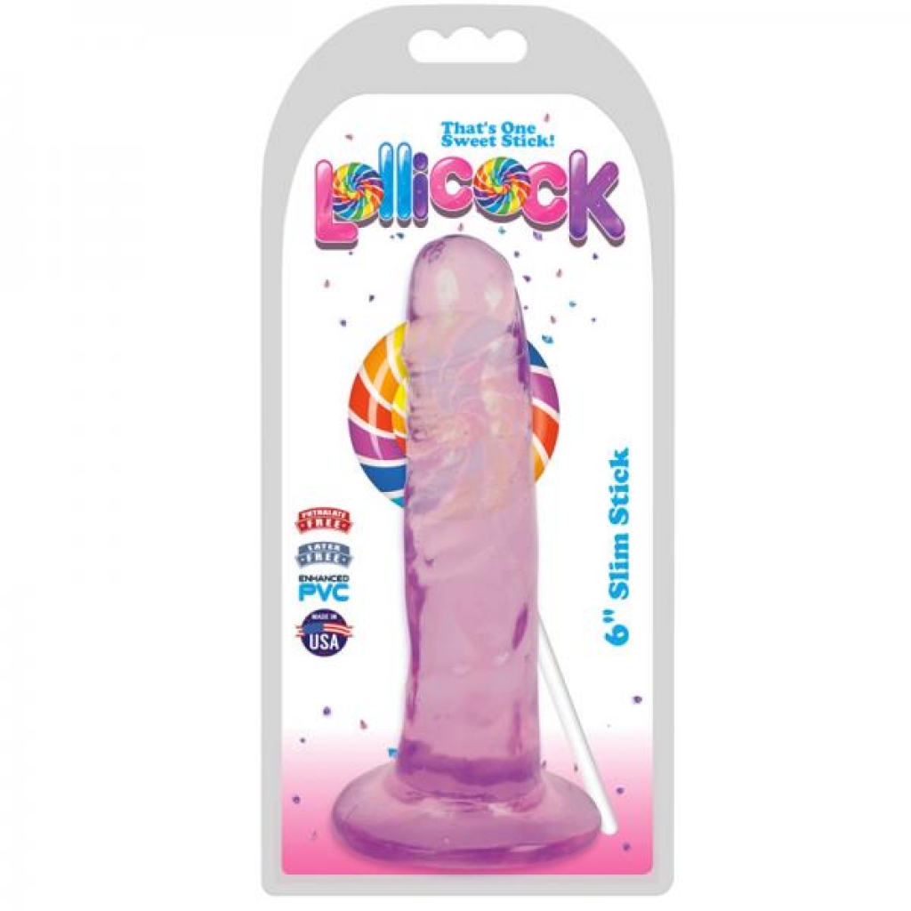 Lollicock Slim Stick 6in - Grape Ice Purple