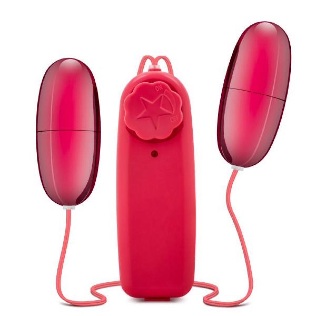 Double Pop Eggs Vibrating Bullet in Cerise Pink