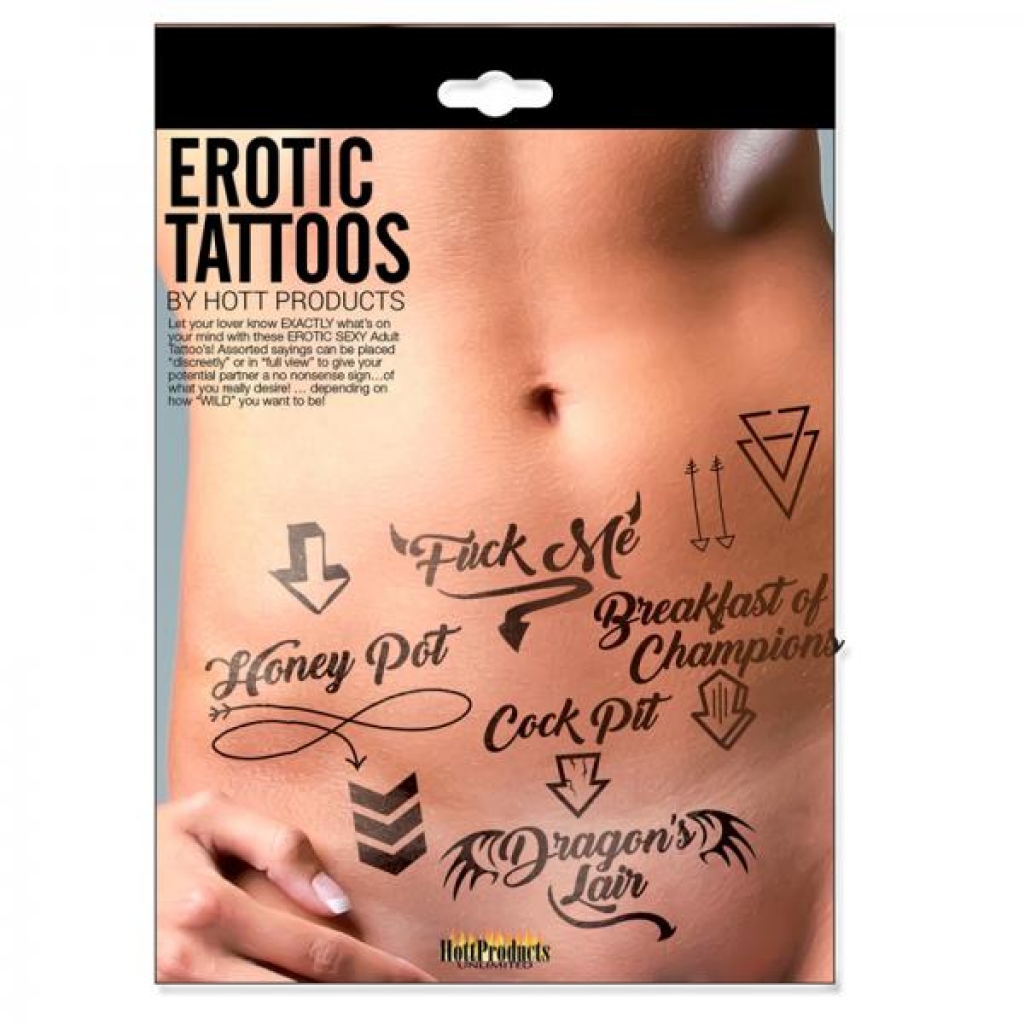 Erotic Tattoos Assorted Pack - Black