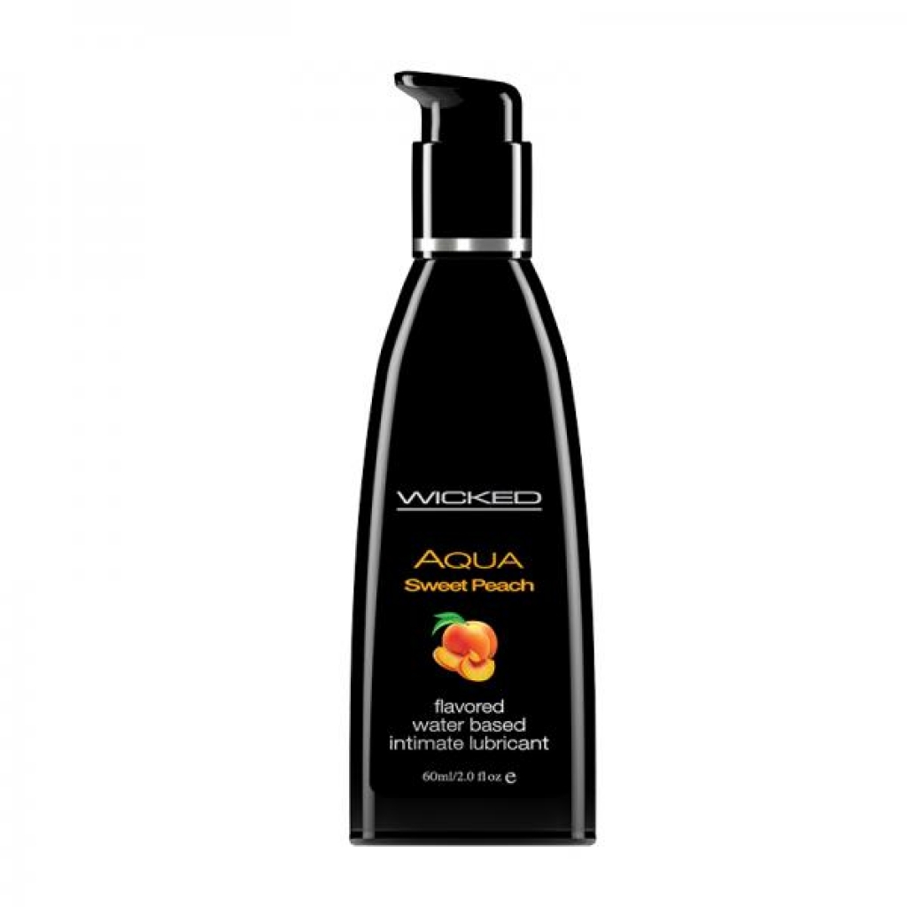 Wicked Aqua Sweet Peach Flavored Lubricant - 2oz