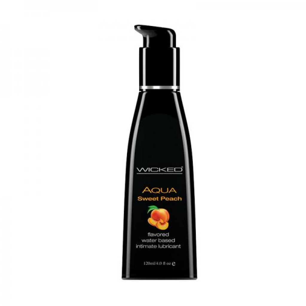 Wicked Aqua Sweet Peach Flavored Lubricant - 4oz